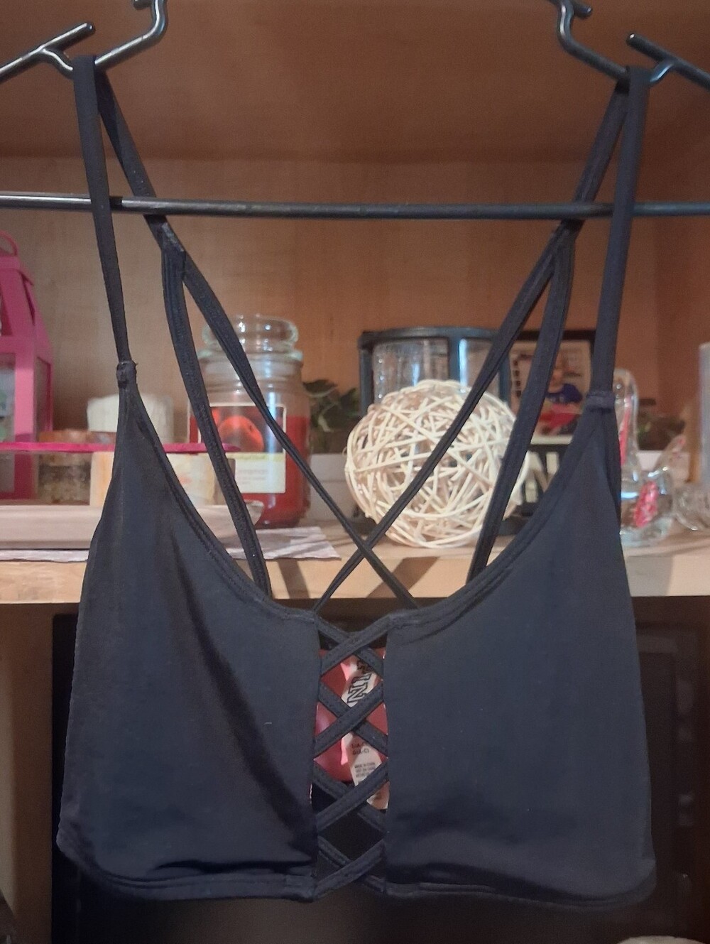 PINK Victoria's Secret Strappy Sports Bra Sz L (A-C)